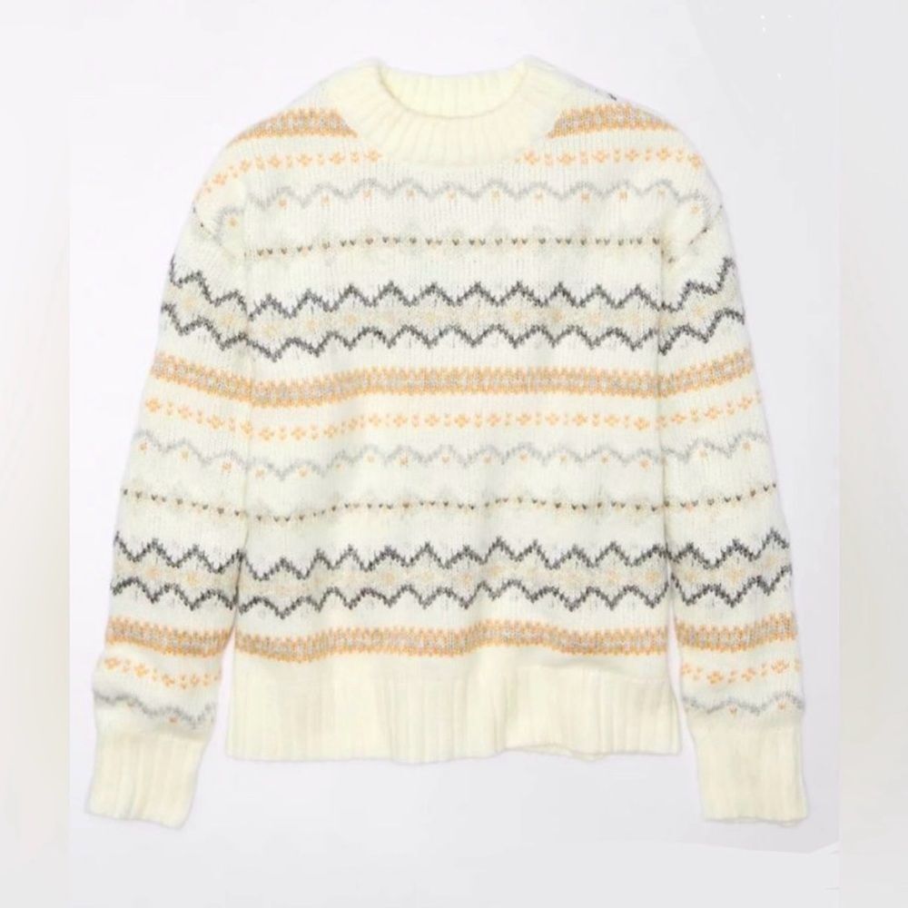 American Eagle Fair Isle Crewneck Sweater - Size XL